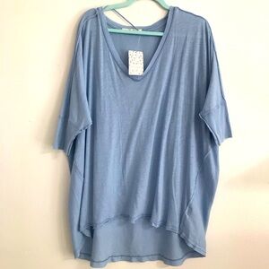 We the free oversize T-shirt dreamy clouds size S Light Blue NWT